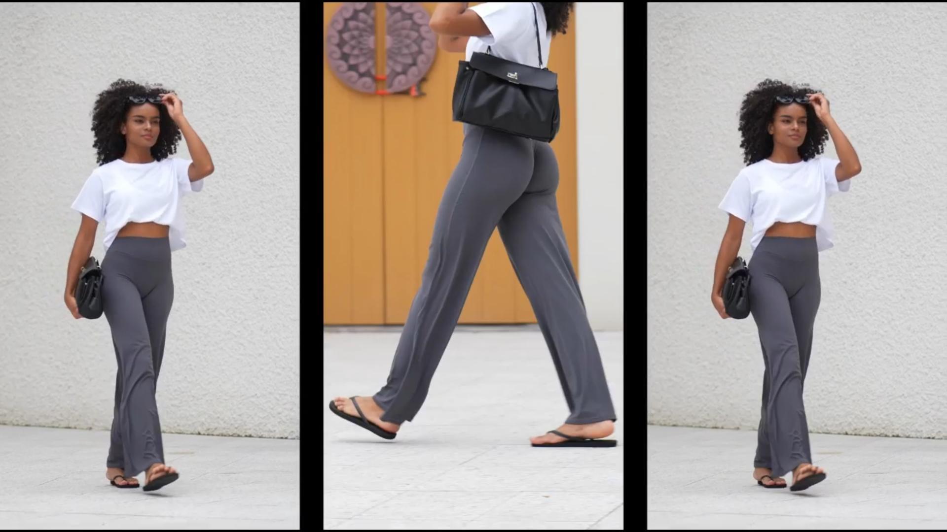 Amazon.com: Sunzel Butt Lifting Wide Leg Yoga Pants Women No Front